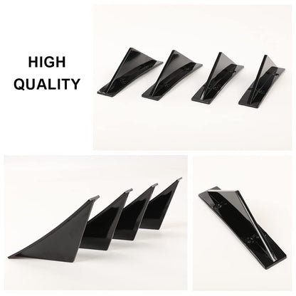 G-PLUS Rear Bumper Lip Splitter Diffuser Fit Chevy Camaro All Models Shark Fin Spoiler Trim Covers Decoration Set Lip Wing Splitter Decoration Protector Set 4 PCS Black
