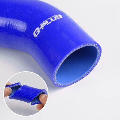 G-PLUS 3.5" Straight Silicone Hose, 3-Ply Intercooler Coupler Tube Pipe, Universal for Connecting Turbo Piping or Intake Piping (Inner diameter: 3.5inch/89mm) Blue