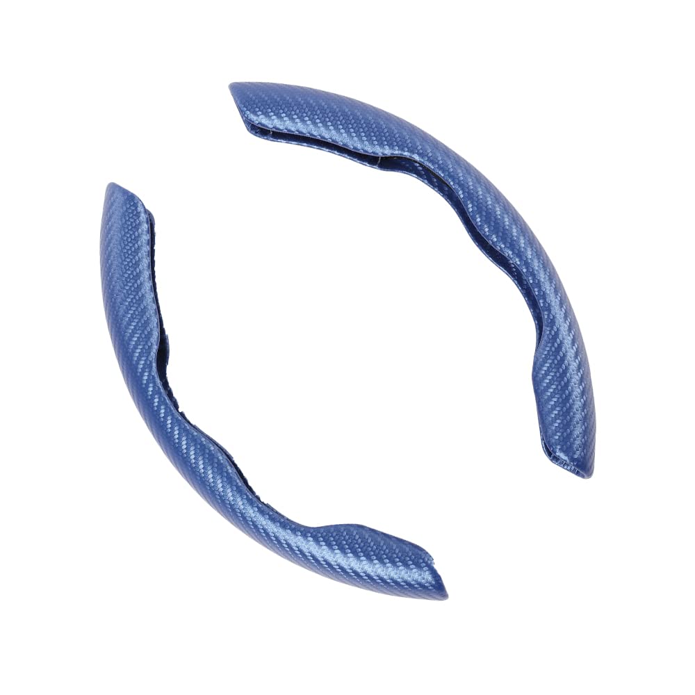 G-PLUS Universal 15" Steering Wheel Cover, Car Anti-skid Steering Wheel Cover 2pcs, Steering Wheel Grip Protector Compatible with Most Car, trucks, SUV, sedans (Blue)