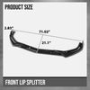 G-PLUS Front Lip Splitter Compatible with Honda Civic Sedan 4-Door 2016 2017 2018 2019 2020, Not Fit Coupe or Hatchback Models Glossy Black