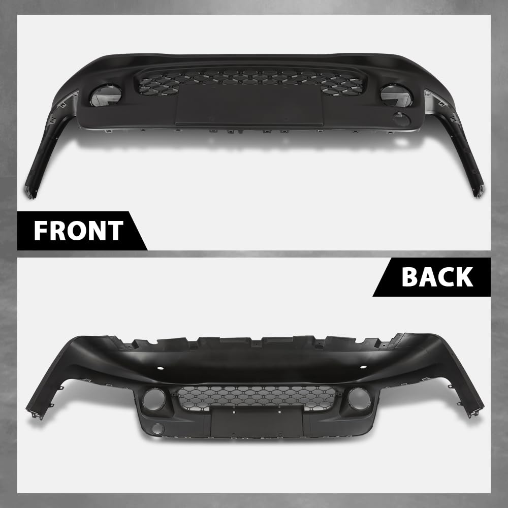 G-PLUS Front Lower Bumper Cover Compatible with Jeep Renegade 2019-2023, Fit Models w/o Parking Aid Sensor Holes, 6VZ71LXHAA, CH1015139, Primed Black