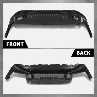 G-PLUS Front Lower Bumper Cover Compatible with Jeep Renegade 2019-2023, Fit Models w/o Parking Aid Sensor Holes, 6VZ71LXHAA, CH1015139, Primed Black
