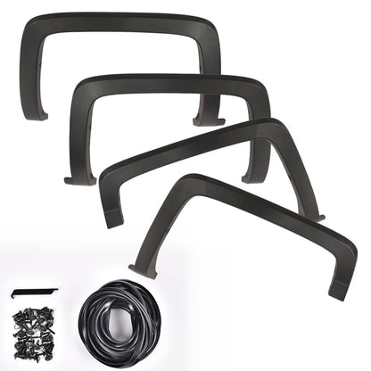 G-PLUS Fender Flares Compatible with Chevy Silverado 1500 2014-2018/Fit Chevy Silverado 2500 3500HD 2015-2019 (6.5' and 8' Long bed, Factory Style Textured) Not Fit GMC Sierra/Dually model