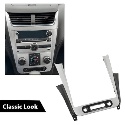 G-PLUS Radio Dash Bezel Trim Vent Compatible with Chevy Malibu 2008-2012 Sliver & Black Car Radio Dashboard Cover
