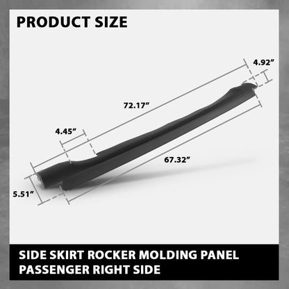 G-PLUS Skirt Rocker Molding Panel Passenger Right Side Compatible with Jeep Cherokee 2014-2022 Black 1YW36RXFAI