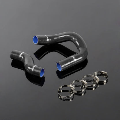 G-PLUS Silicone Coolant Radiator Hose Kit Clamps Compatible With 1968-1973 NISSAN Datsun 510 KA24-DE,Black
