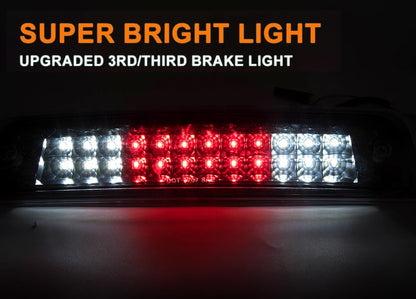 G-PLUS High Mount Dual Row LED 3rd Third Brake Light Compatible with Dodge Ram 1500 2009-2017 / Ram 2500 3500 2010-2017 High Mount Stop Cargo Lamps Assembly Black Housing