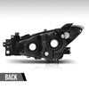 G-PLUS Headlight w/bulb Compatible with Mazda 3 2014 2015 2016 Bumper Headlamp BPW1510K0, MA2503144 Right Passenger Side Clear Lens Black Housing Amber Reflector