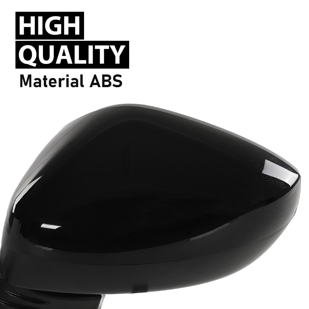 G-PLUS Power Mirror w/ 3-Pin Left Driver Side Compatible with Honda Civic LX/Sport 2022-2023 Manual Folding 76258T20A01-PFM HO1320350 Glossy Black