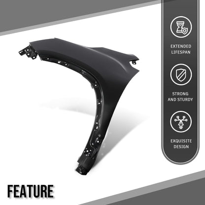 G-PLUS Front Right Passenger Side Fender Assembly Compatible with Chevy Trax 2017-2022 GM1241403, 42334474 Black