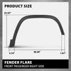 G-PLUS Front Right Fender Flare Compatible with Jeep Cherokee 80th Anniversary 2021 Fit Jeep Cherokee Altitude 2019-2023 Fit Jeep Cherokee Latitude Lux 2021-2022 Wheel Opening Molding Arch Trim Black