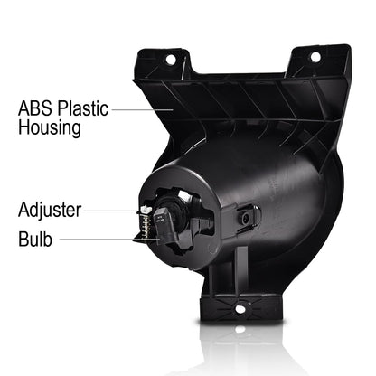 G-PLUS Bumper LED Fog Lights Compatible With 2011-2014 Ford F150, (NOT For SVT Raptor Models), Driving Fog Lamps w/Switch/Bracket/Bulbs Pair (Smoky lens)