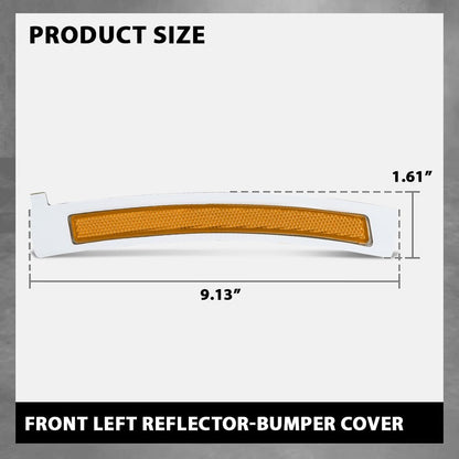 G-PLUS Front Driver Left Bumper Reflector Cover Compatible with BMW F01 F02 7-Series 2009-2015 63147191111, 63 14 7 191 111 Yellow