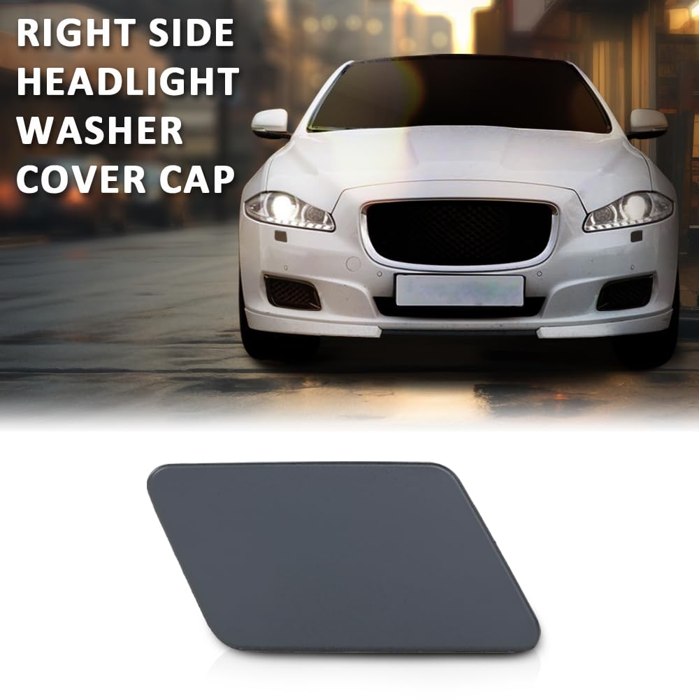 G-PLUS Headlight Washer Cover Cap Right Side Compatible with Jaguar XJ 2011-2018,Fit Jaguar XJR (submodel: Base, L) 2014-2017,Fit Jaguar XJR575 Base 2018