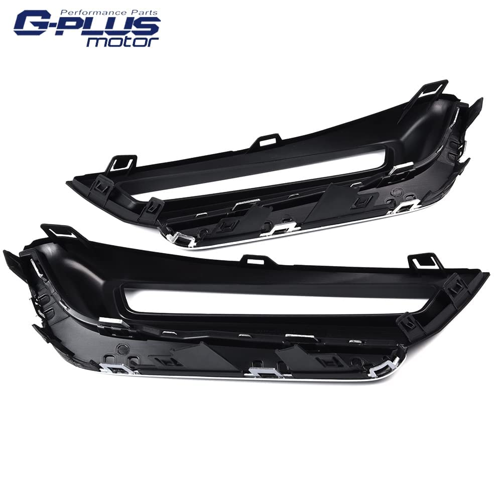 G-PLUS Fog Driving Light Lamp LED DRL Compatible With 2017-2018 Honda CRV CR-V,Front Bumper Fog Lamp Assembly Super Bright LED W/Bezel + Wiring Kit Left & Right Side