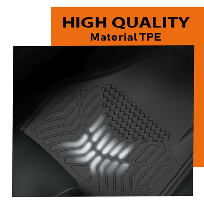 G-PLUS TPE Floor Mats Fit Freightliner Cascadia Models 2008-2018 Excludes New Cascadia Body Style 1st Row Truck Accessories Cargo Liners All Weather Protection 5PCS Black Alfombras para Carro