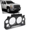 G-PLUS Gauge Cluster Lens Cover Trim Chrome Compatible with Chevy Silverado GMC Sierra Tahoe 2007-2013 10-0004B Black