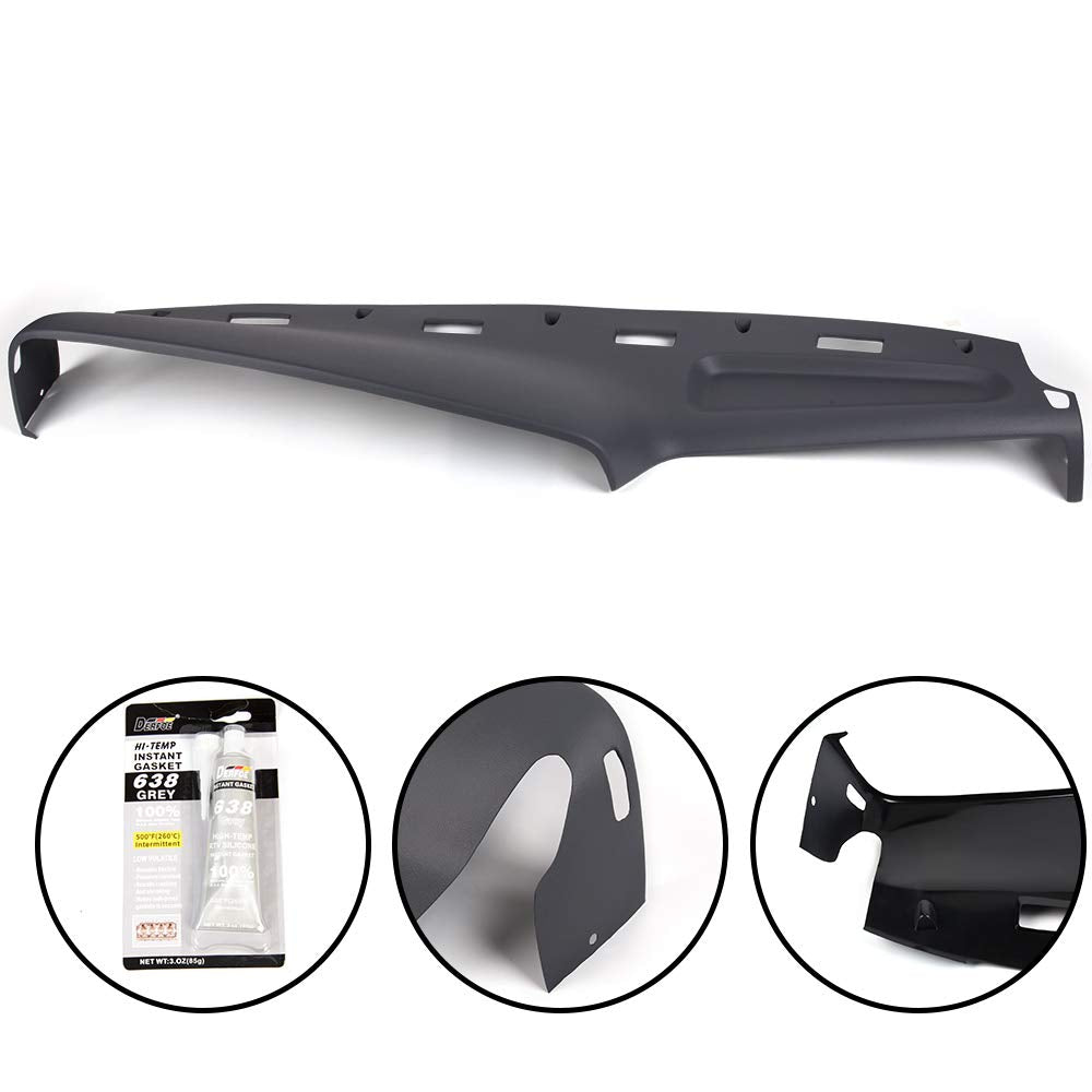 G-PLUS TPE Molded Dash Cover Grey Compatible with 1994 1995 1996 1997 Dodge Ram 1500/2500/3500