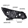 G-PLUS One Left Driver Side Headlight Compatible with Honda Accord 2013 2014 2015 Headlamp Halogen Clear Lens Black Housing Amber ReflectorBumper Headlamps,faros delanteros