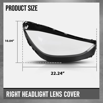G-PLUS Headlight Lens Cover Compatible with Benz W206 C200 C300 C43 C63 2021 2022 2023 Right Side A2069063003 Front Headlamp Lens Cover Clear Lens