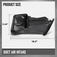 G-PLUS Air Intake Duct for Tesla Model Y 2020-2023 Black Side View