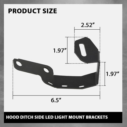 G-PLUS Hood Ditch Side LED Light Mount Brackets Pods Compatible with Toyota 4Runner 2009-2022,Fit Toyota Tundra 2007-2021