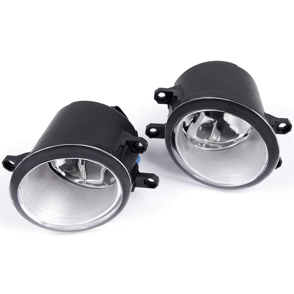 G-PLUS Clear Lens Fog Lights Assembly Compatible with Toyota Camry LE/XLE/Base 2010 2011 Driving Bumper Lamps + Wiring +Switch Kit + H8 Bulbs (Not fit SE and Hybrid models)