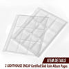 G-PLUS Coin Pages, Coin Album Pages Lighthouse Encap Graded Slab,Coin Collecting Supplies,2 Sheets 18 Slabs