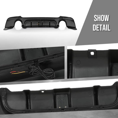 G-PLUS Rear Diffuser Compatible with BMW 3 Series E92 Coupe 2 Door M-Tech Bumper 2007-2013 Not Fit E90, E91 and Regular Bumper Model Rear Bumper Diffuser Lip Glossy Black