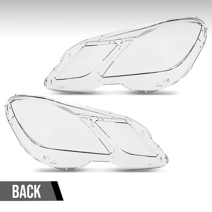 G-PLUS Headlight Lens Cover Compatible with Benz E-Class W212 E350 E500 E63 2009 2010 2011 2012 2013 (Only for 4-Door) Left & Right Side A2128209661, A2128209561 Front Headlamp Lens Cover Clear