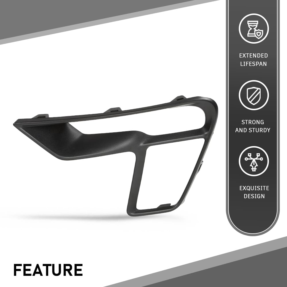 G-PLUS Front Left Fog Light Cover Lamp Bezel, Compatible with Ford Explorer (submodel: Base, Limited, Platinum, Sport, XLT) 2018 2019, Driver Side, JB5Z17E811BA, FO1038181