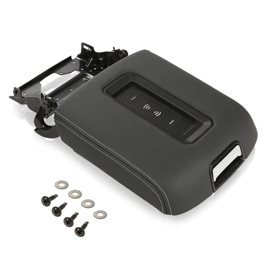 G-PLUS Center Console Armrest Lid w/Wireless Charger Compatible with Chevy Tahoe/Suburban 2015-2019,Fit GMC Yukon/Yukon XL Center 2015 2016 2017 2018 2019 Console Armrest Lid 0227083AA L0227083AA