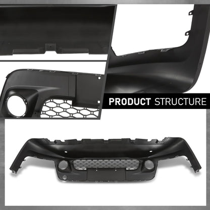 G-PLUS Front Lower Bumper Cover Compatible with Jeep Renegade 2019-2023, Fit Models w/o Parking Aid Sensor Holes, 6VZ71LXHAA, CH1015139, Primed Black