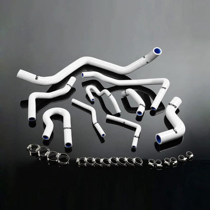 G-PLUS Silicone Radiator Coolant Hose Pipe Kit Clamps Compatible With Civic 1.6l Sohc D15 D16 EG EK 1992-2000 (D-White)