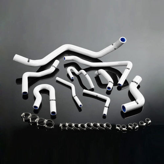 G-PLUS Silicone Radiator Coolant Hose Pipe Kit Clamps Compatible With Civic 1.6l Sohc D15 D16 EG EK 1992-2000 (D-White)