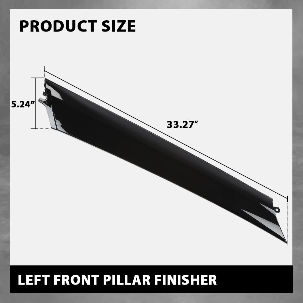 G-PLUS Front Pillar Finisher Windshield Trim Molding Left Driver Side Compatible with Nissan Armada 2017-2023/Fit Infiniti QX56 2011-2013/Fit Infiniti QX80 2014-2023 76837-1LA0A 768371LA0A 76837-6JR0A