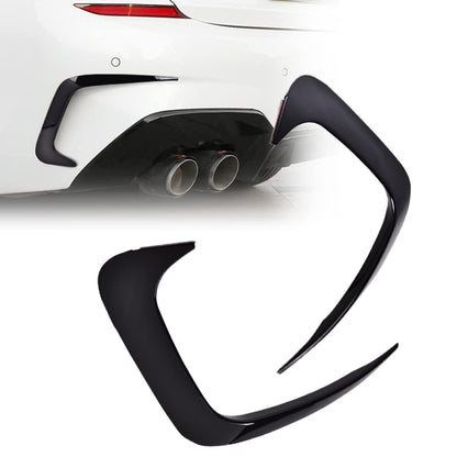 G-PLUS Rear Bumper Spoiler Air Vent Trim Cover Replacement for 2019-2021Bmw 3 Series G20 (Glossy Black)
