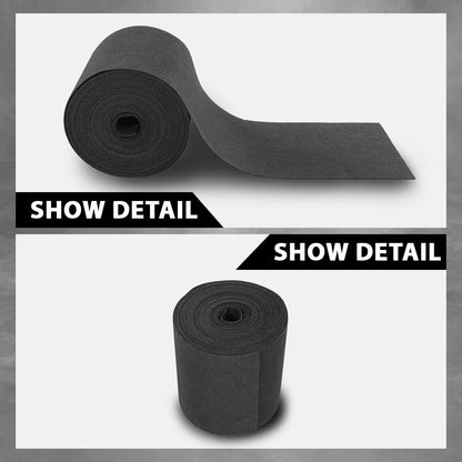 G-PLUS 12" x 50ft Boat Trailer Bunk Carpet, Outdoor Ribbed Marine Bunk Carpet Fit for Boat Trailer Runners Black