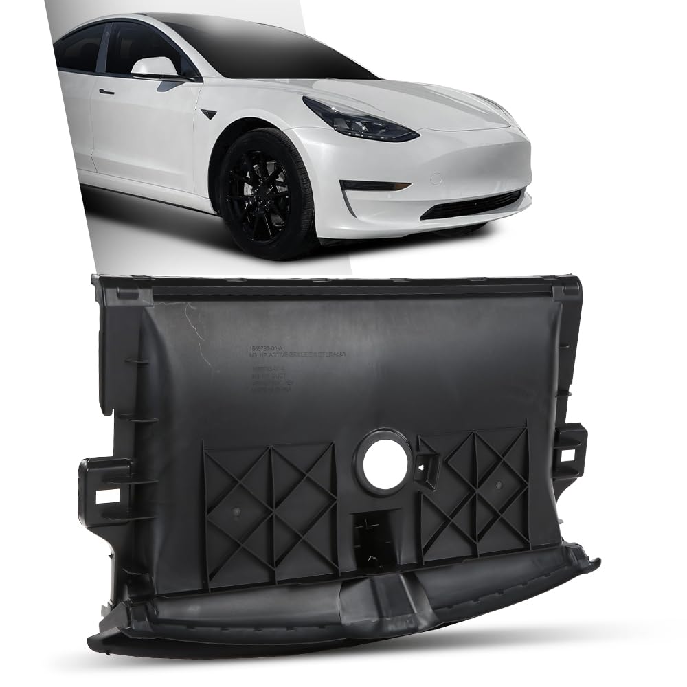 G-PLUS Cooling Radiator Active Grille Shutter Assembly w/o Motor/Actuator/Controller Compatible with Tesla Model 3 2021-2023