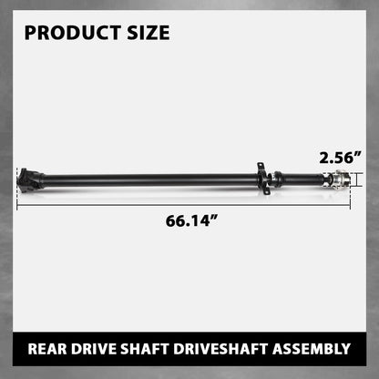 G-PLUS Rear Drive shaft Driveshaft Assembly Compatible with Ford Explorer Sport Trac 2007-2010 V6 4.0L, V8 4.6L Crew Cab Pickup 4WD Black