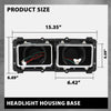 G-PLUS Headlight Housing Base Compatible with Freightliner FLD 112 120 Truck 1989-2003 Black 2Pcs A0615605002, A0615605003