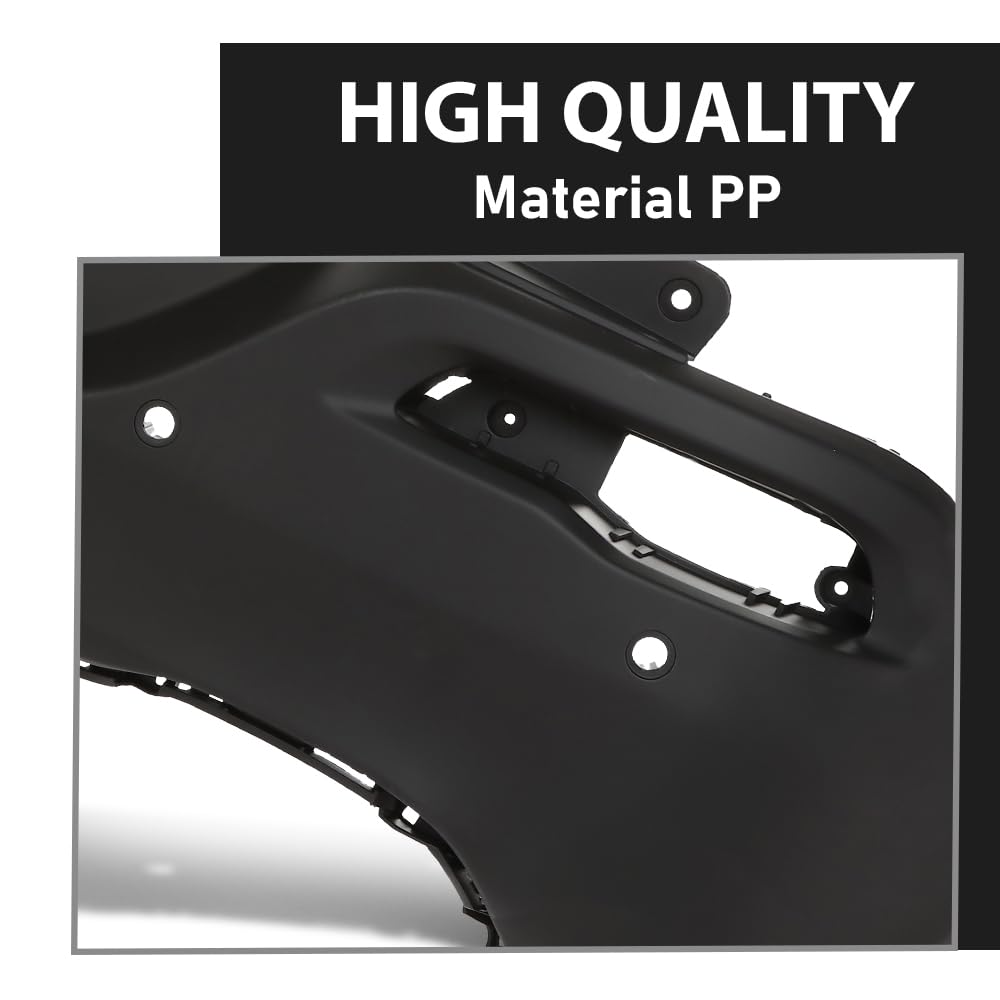 G-PLUS Rear Bumper Cover Fascia, Compatible with Jeep Cherokee 2014-2018, Fit Models with Park Assist Sensor Holes, CH1100A03, 187-01816E