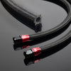 G-PLUS Stainless Steel Oil/Fuel Hose & Fitting Hose End Adaptor Kit,Transmission Gas Oil Fuel Line Fittings Kit 5 Meter Universal Replacement (4AN, Black)