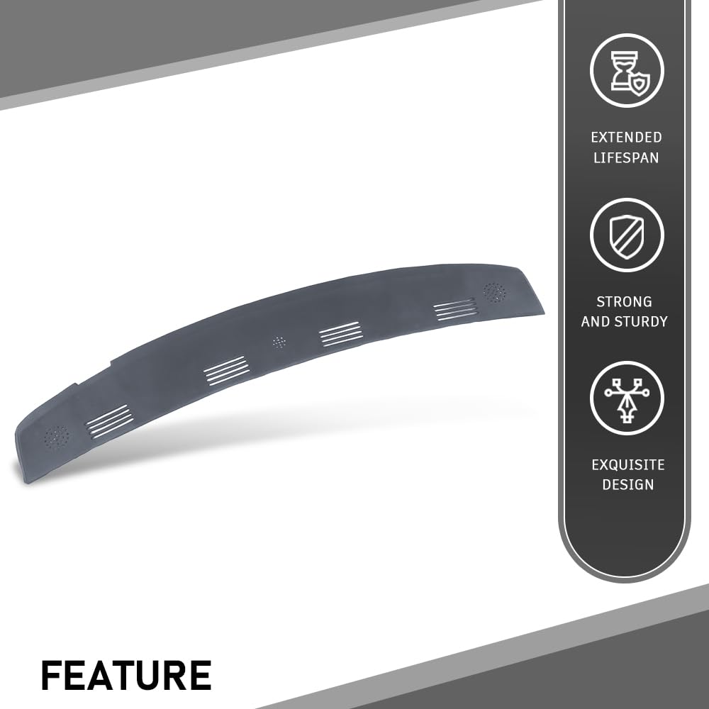 G-PLUS TPE Dash Defrost Vent Cover Cap Overlay Compatible with Dodge Ram 1500 2002-2005/ Fit Ram 2500 3500 2003-2005 Upper Dashboard Panel Blue