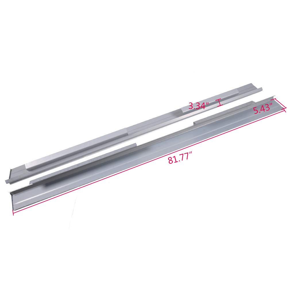 Replacement For Chevy Silverado/Replacement For GMC Sierra Crew Cab 4 Door 2001-2007 Lower Slip-On Rocker Panels Covers Protector Replacement 1 Pair