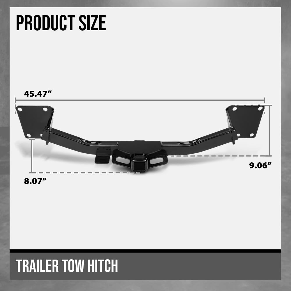 G-PLUS 4500 lbs Class 3 2" Trailer Tow Hitch Compatible with Chevy Blazer 2019-2023 Fit GMC Acadia 2017-2023 Black