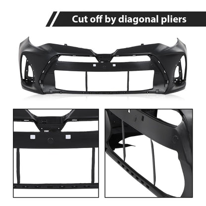G-PLUS Primered Front Bumper Cover Fascia Compatible with Toyota Corolla Sedan 4-Door SE & XSE Models Only 2017 2018 2019, TO1000424, 191275425794
