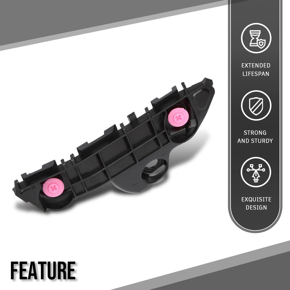 G-PLUS Front Bumper Retainer Bracket Right Side Compatible with Toyota Camry 2025 TO1043169, 52535AQ010 Black