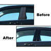 G-PLUS Window Pillar Posts Molding Trim Compatible with 1997-2003 Ford F150 SUPERCREW/Crew/Harley Pillar Posts Set Door Trim Mirror Cover 4 PCS
