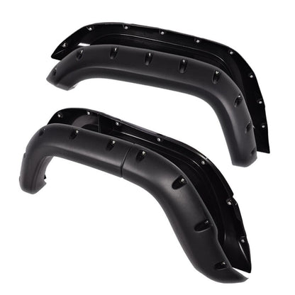 G-PLUS Fender Flares Compatible with Jeep Cherokee XJ 1984-2001 4-Door Sport Utility Models Not Fit Models with Side Skirts(Ground Kits Body Modification) 4pcs Black